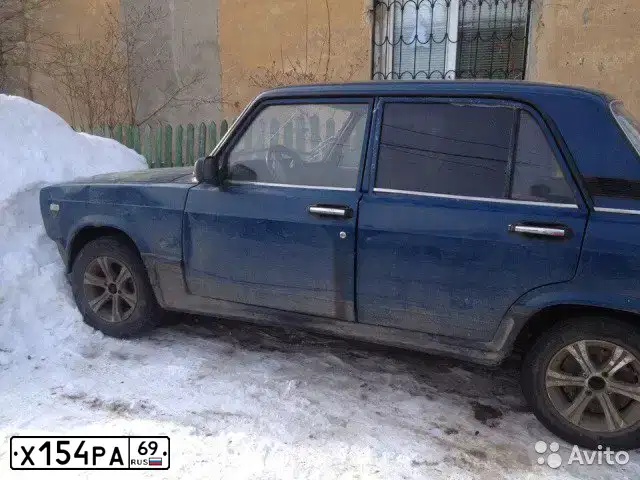 Фото автомобиля LADA 2107, 2004 — госномер Х154РА69. Цвет: Сине-зеленый