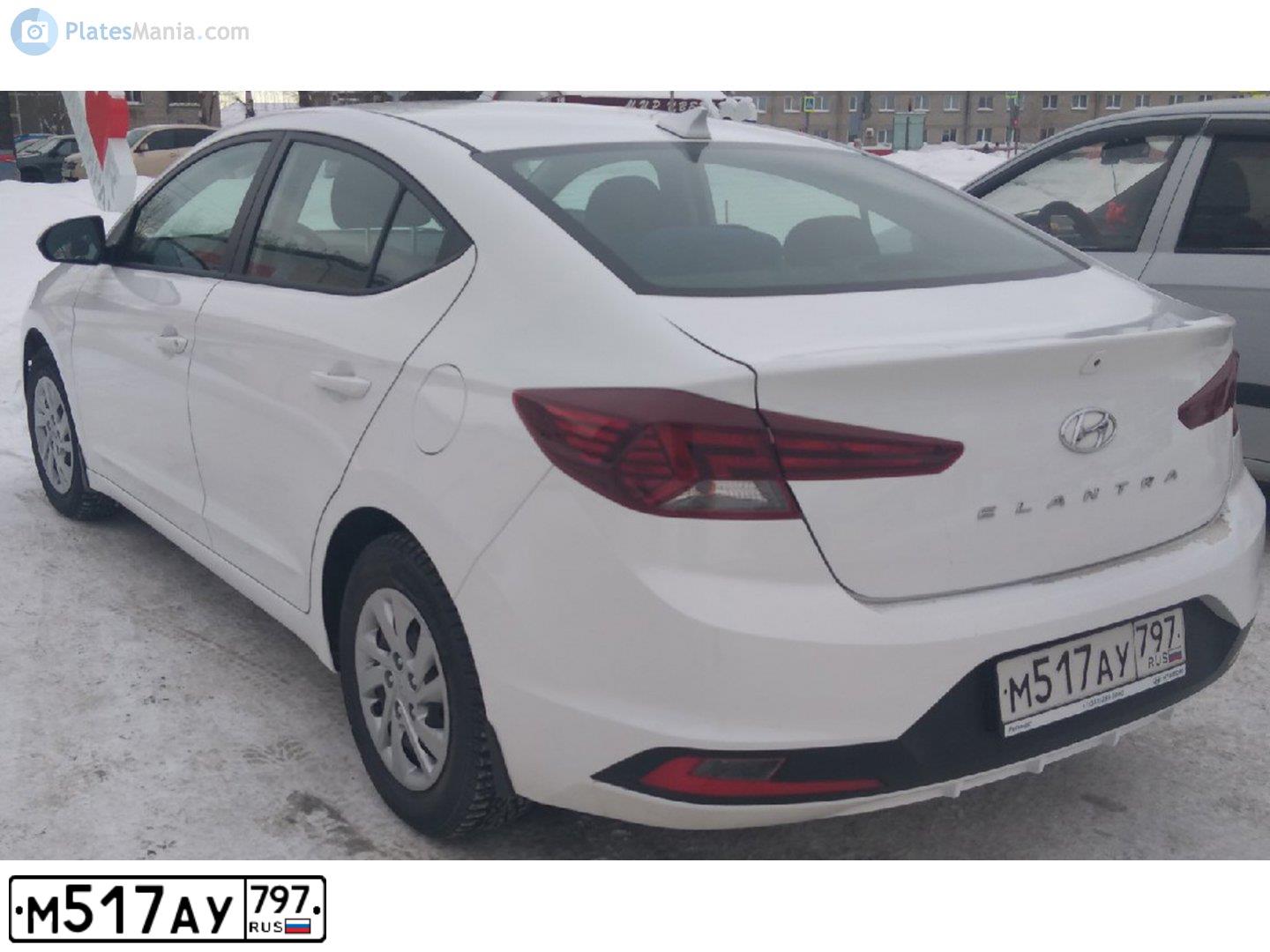 Фото автомобиля HYUNDAI ELANTRA, 2020 — госномер Н347СУ126. Цвет: Белый