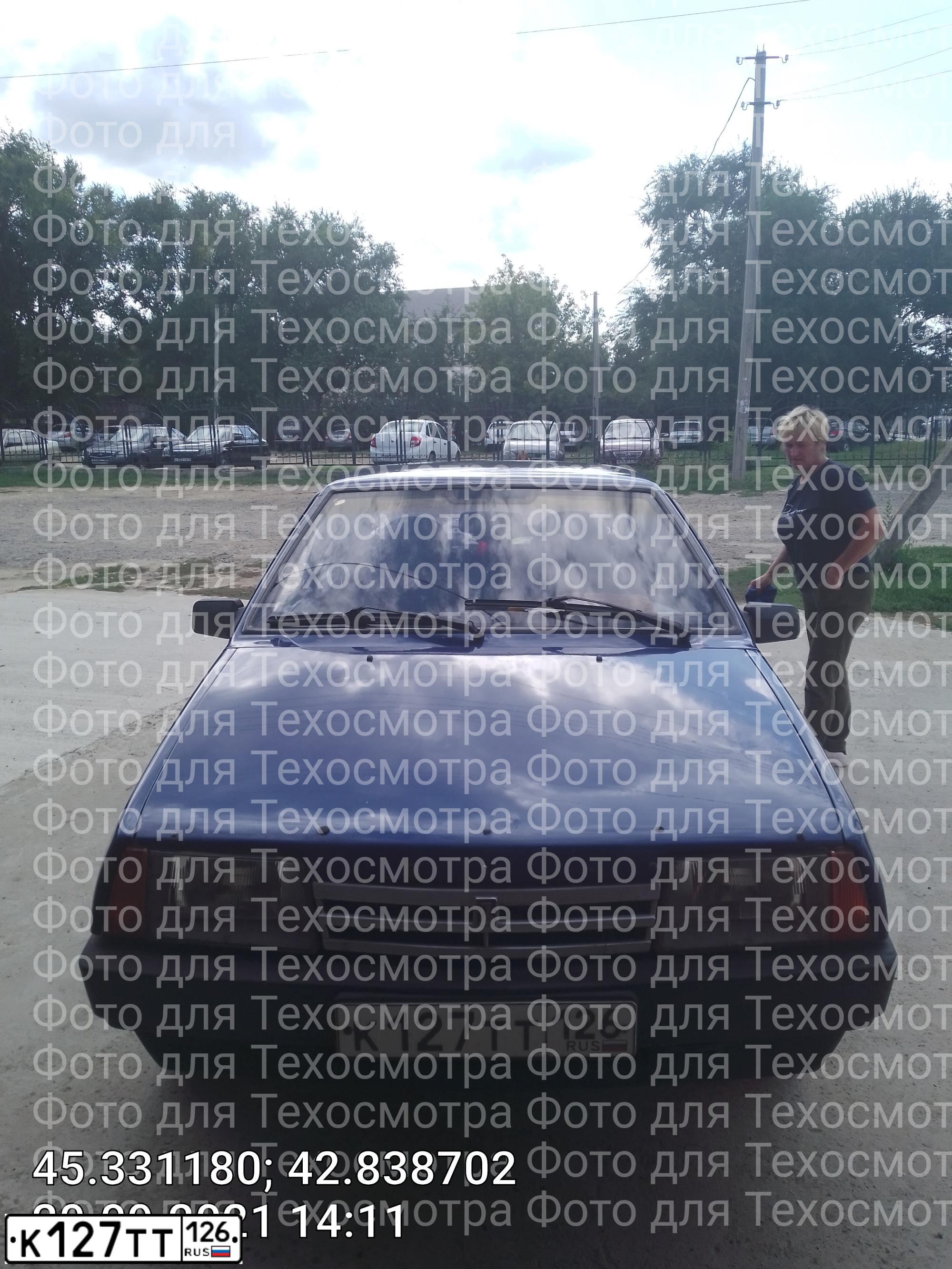Фото автомобиля LADA 2109 SAMARA, 2002 — госномер К127ТТ126. Цвет: СЕРЕБРИСТЫЙ ЯРКО-СИНИЙ