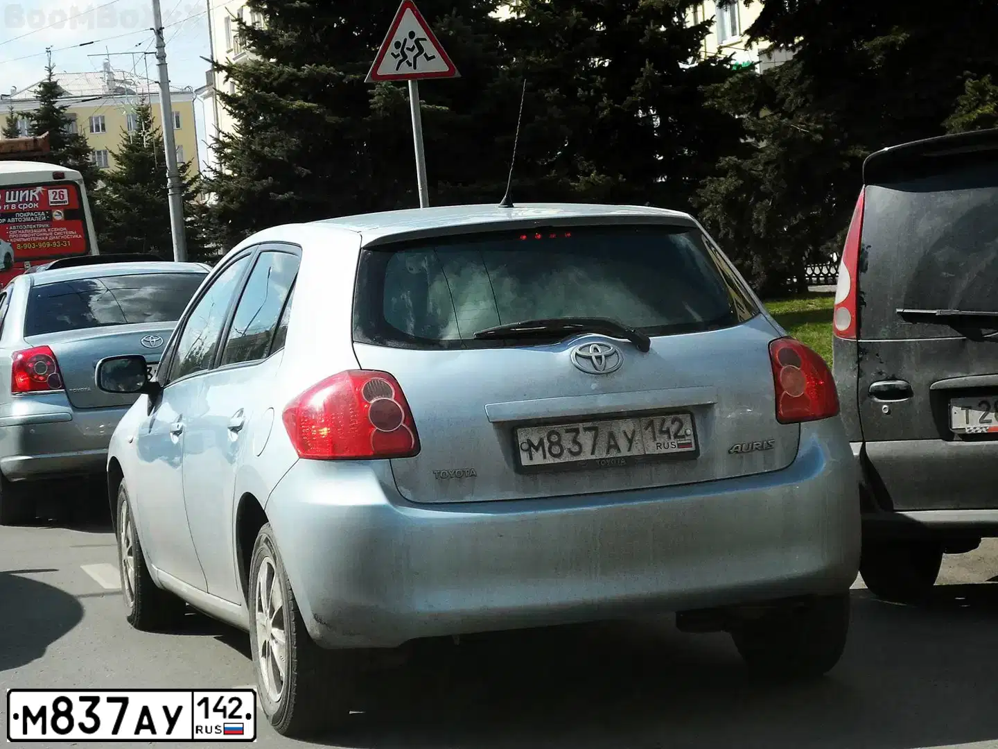 Фото автомобиля ТОЙОТА АУРИС, 2007 — госномер М837АУ142. Цвет: СВЕТЛО-ГОЛУБОЙ