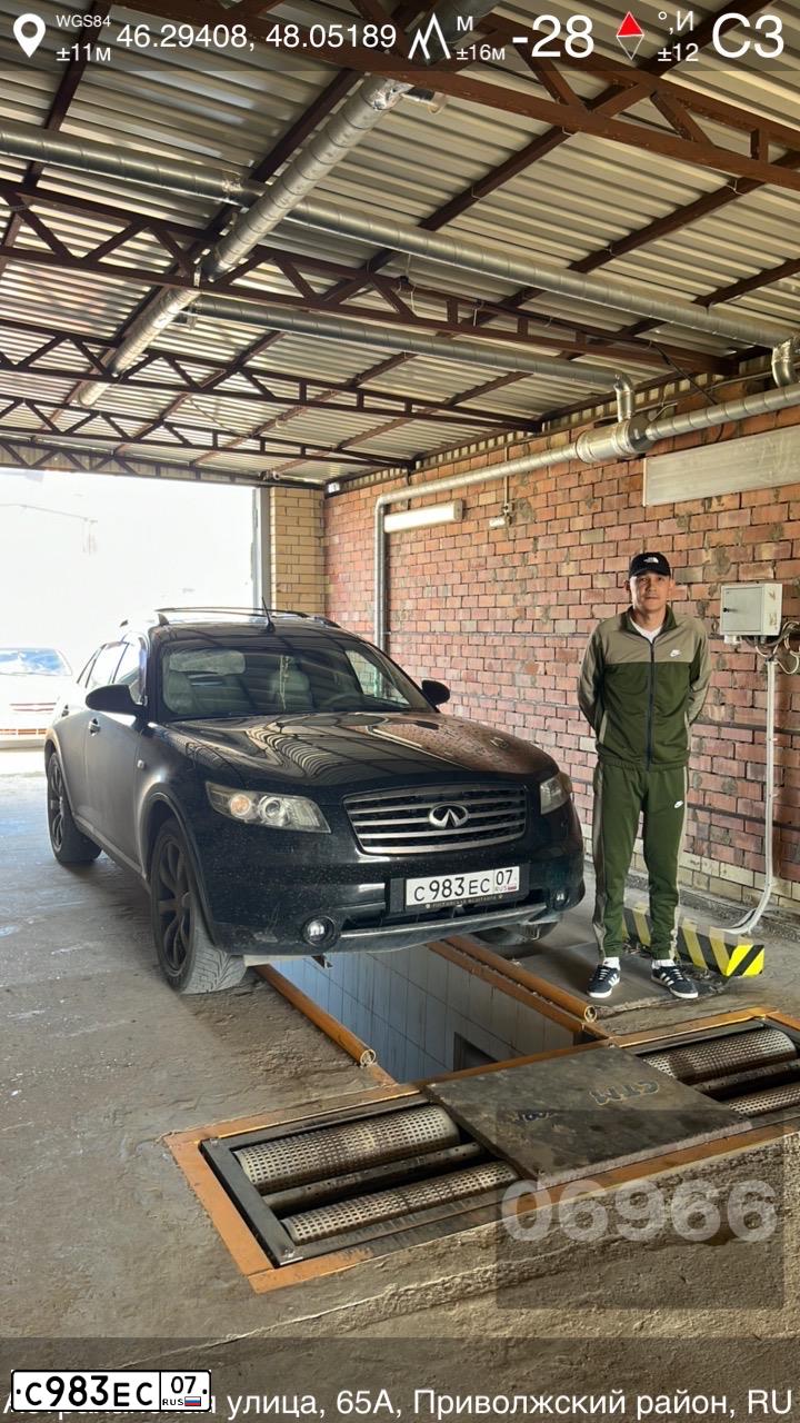 Фото автомобиля INFINITI QX70 /FX/, 2008 — госномер Р697ТР126. Цвет: ЧЕРНЫЙ