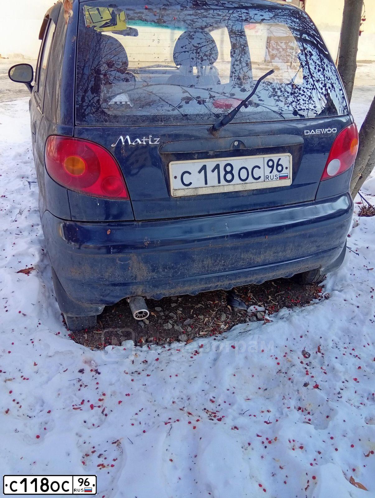 Фото автомобиля DAEWOO MATIZ, 2005 — госномер С118ОС96. Цвет: ТЕМНО-СИНИЙ