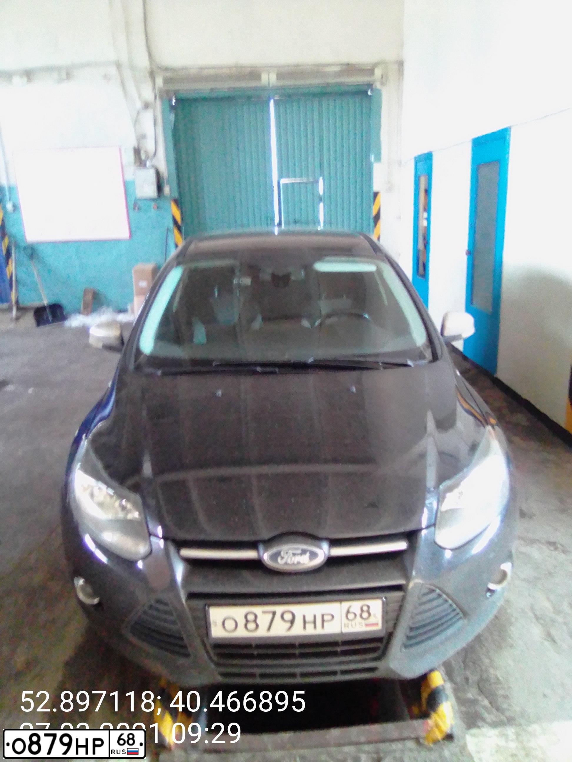 Фото автомобиля FORD FOCUS, 2012 — госномер О879НР68. Цвет: ЧЕРНЫЙ