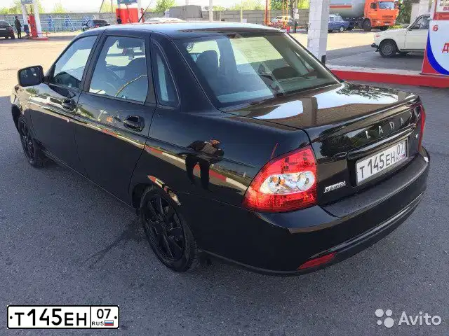 Фото автомобиля LADA 2170 PRIORA, 2016 — госномер Т145ЕН07. Цвет: ЧЕРНЫЙ
