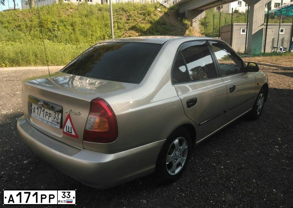Фото автомобиля TAGAZ ACCENT, 2007 — госномер О437СК44. Цвет: БЕЖЕВЫЙ