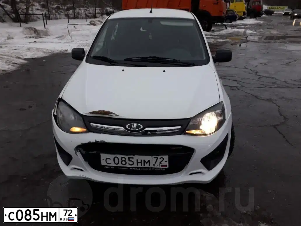 Фото автомобиля LADA 2192 KALINA, 2018 — госномер С085НМ72. Цвет: БЕЛЫЙ
