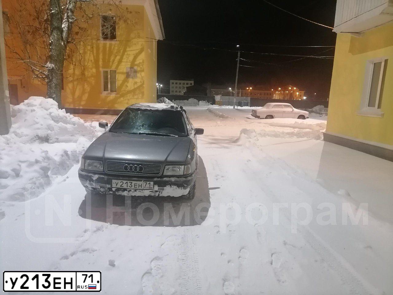 Фото автомобиля AUDI 80, 1994 — госномер У213ЕН71. Цвет: СЕРЫЙ