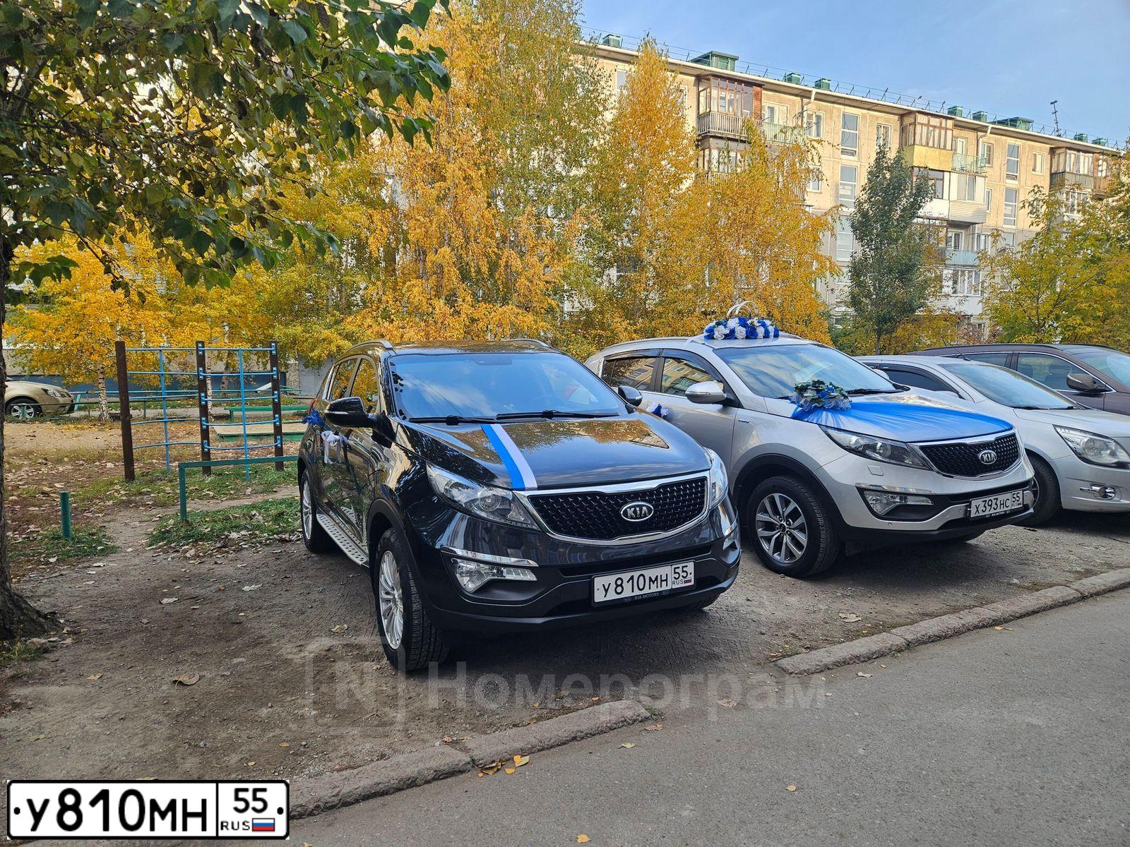 Фото автомобиля KIA SPORTAGE, 2011 — госномер О575СМ196. Цвет: ЧЕРНЫЙ ПЕРЛАМУТР