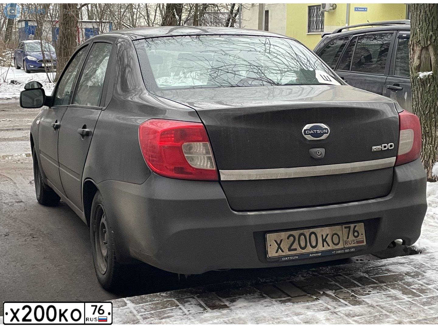 Фото автомобиля DATSUN ON-DO, 2017 — госномер Х200КО76. Цвет: КОРИЧНЕВЫЙ