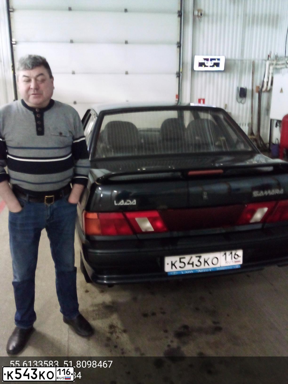 Фото автомобиля LADA 2115 SAMARA, 2008 — госномер К543КО116. Цвет: ЧЕРНЫЙ И ОТТЕНКИ