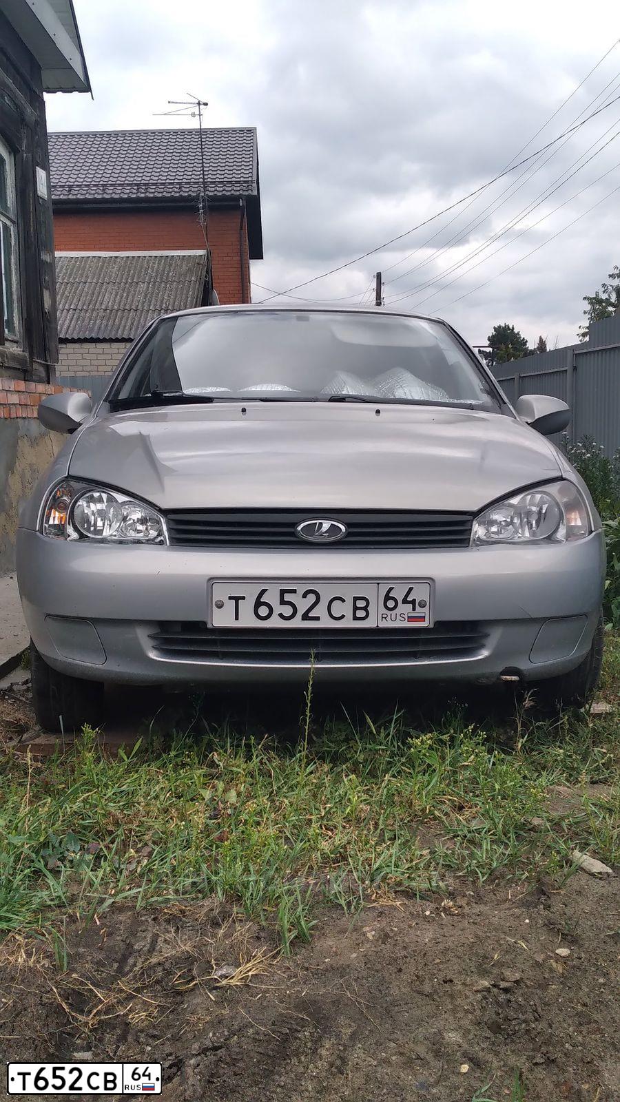 Фото автомобиля LADA 1119 KALINA, 2008 — госномер Т652СВ64. Цвет: СЕРЕБРИСТЫЙ