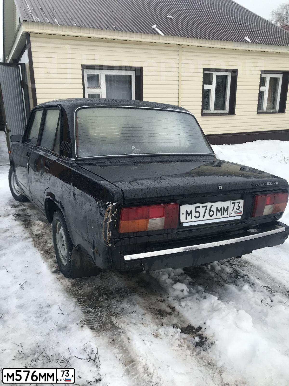Фото автомобиля LADA 2105, 2010 — госномер М576ММ73. Цвет: ТЕМНО-ЗЕЛЕНЫЙ