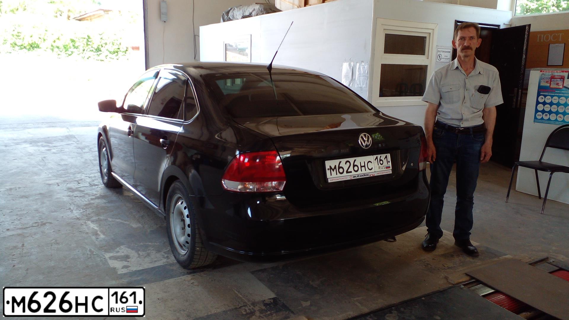 Фото автомобиля VOLKSWAGEN POLO, 2011 — госномер М626НС161. Цвет: ЧЕРНЫЙ