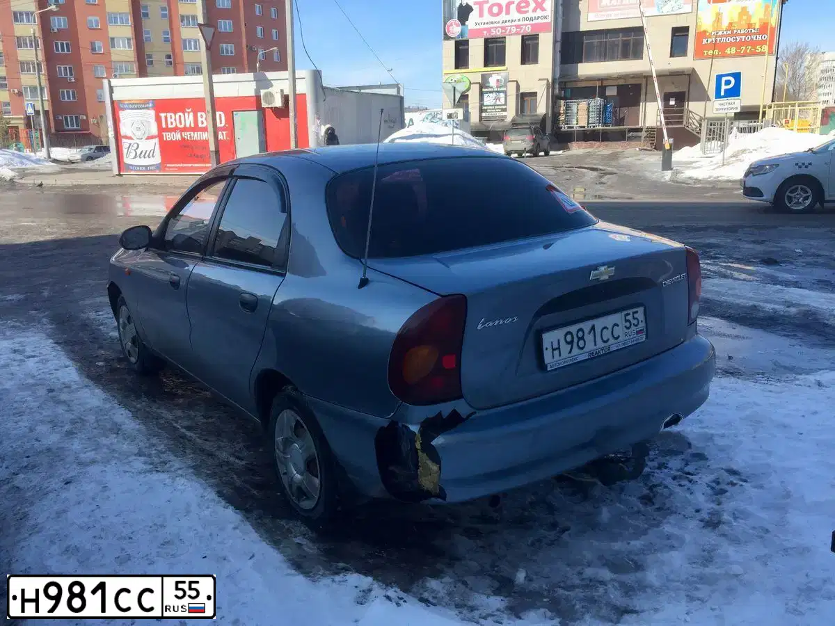 Фото автомобиля ZAZ LANOS, 2007 — госномер Н981СС55. Цвет: СЕРЕБРИСТЫЙ