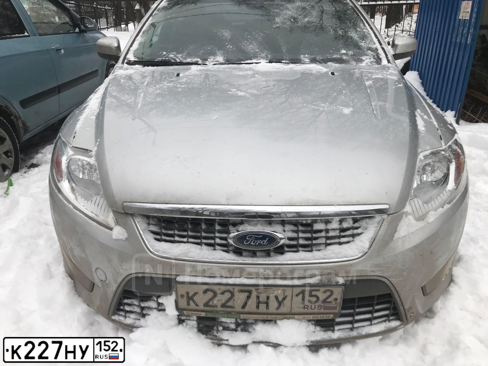 Фото автомобиля FORD MONDEO, 2010 — госномер К227НУ152. Цвет: СВЕТЛО-СЕРЫЙ