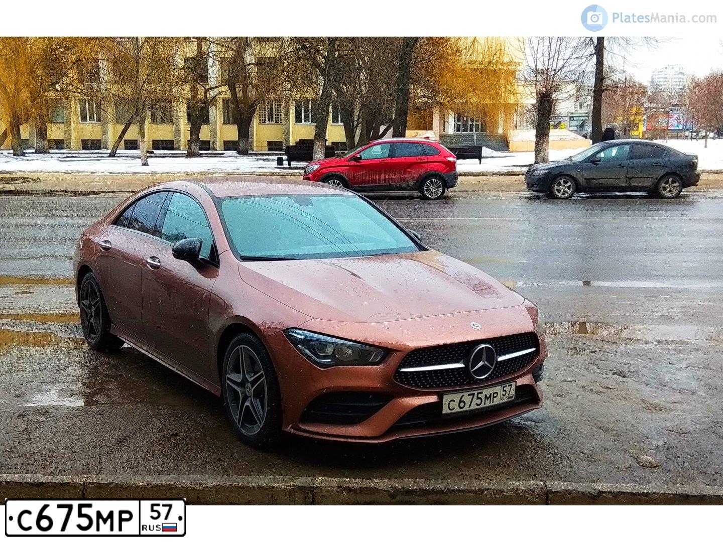 Фото автомобиля MERCEDES-BENZ CLA-CLASS, 2021 — госномер О852ММ71. Цвет: Коричневый