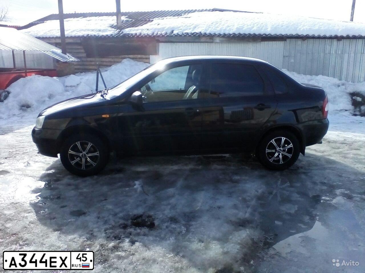 Фото автомобиля LADA 1118 KALINA, 2010 — госномер А344ЕХ45. Цвет: ЧЕРНЫЙ