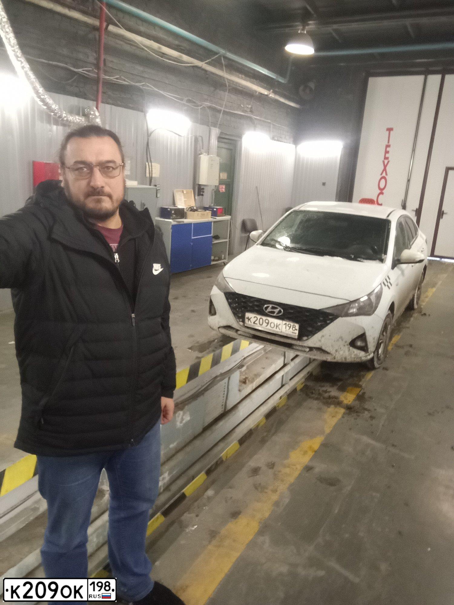 Фото автомобиля HYUNDAI SOLARIS, 2020 — госномер К209ОК198. Цвет: Белый