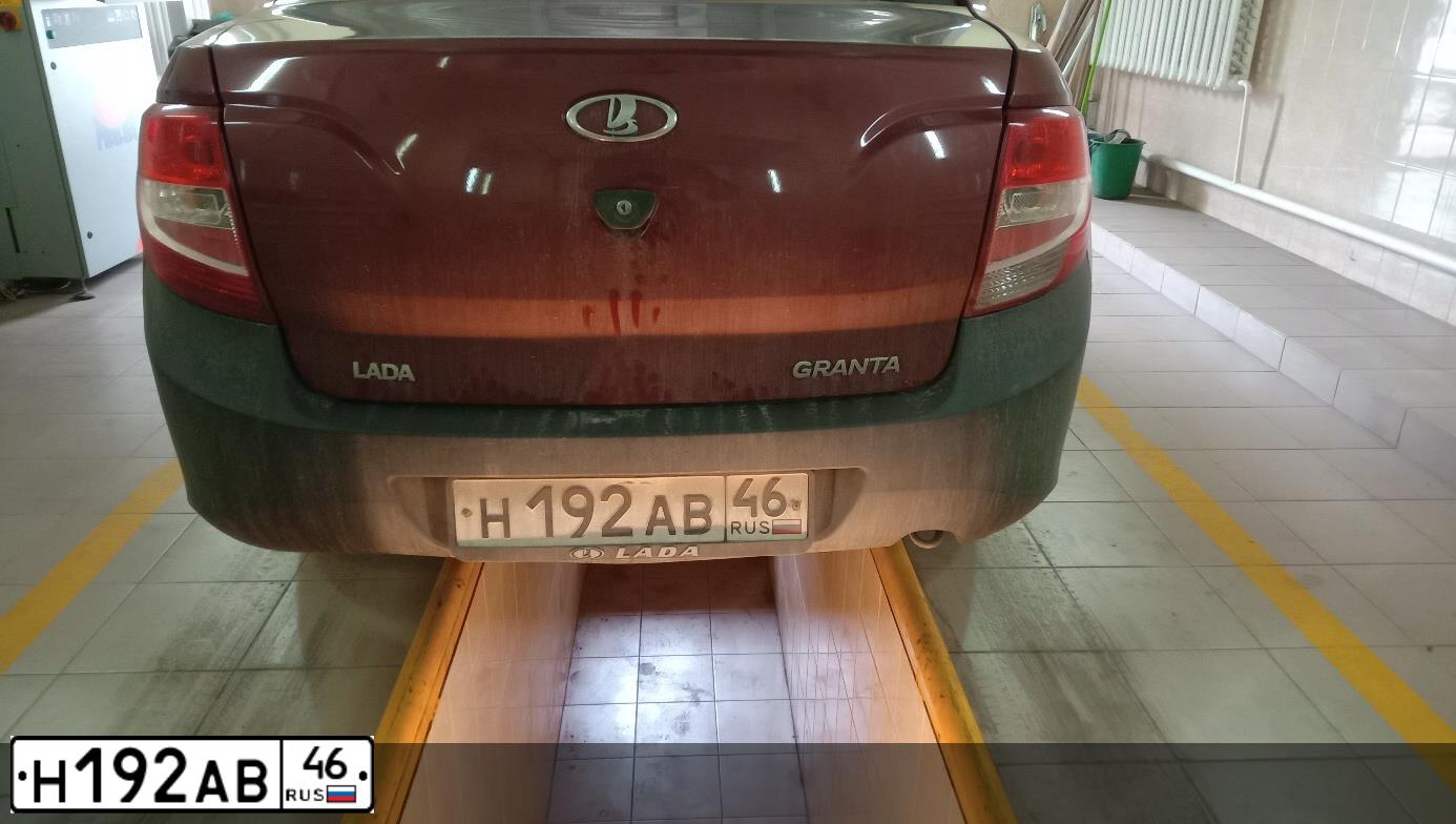 Фото автомобиля LADA 2190 GRANTA, 2013 — госномер Н192АВ46. Цвет: СЕРЕБРИСТО-КРАСНЫЙ