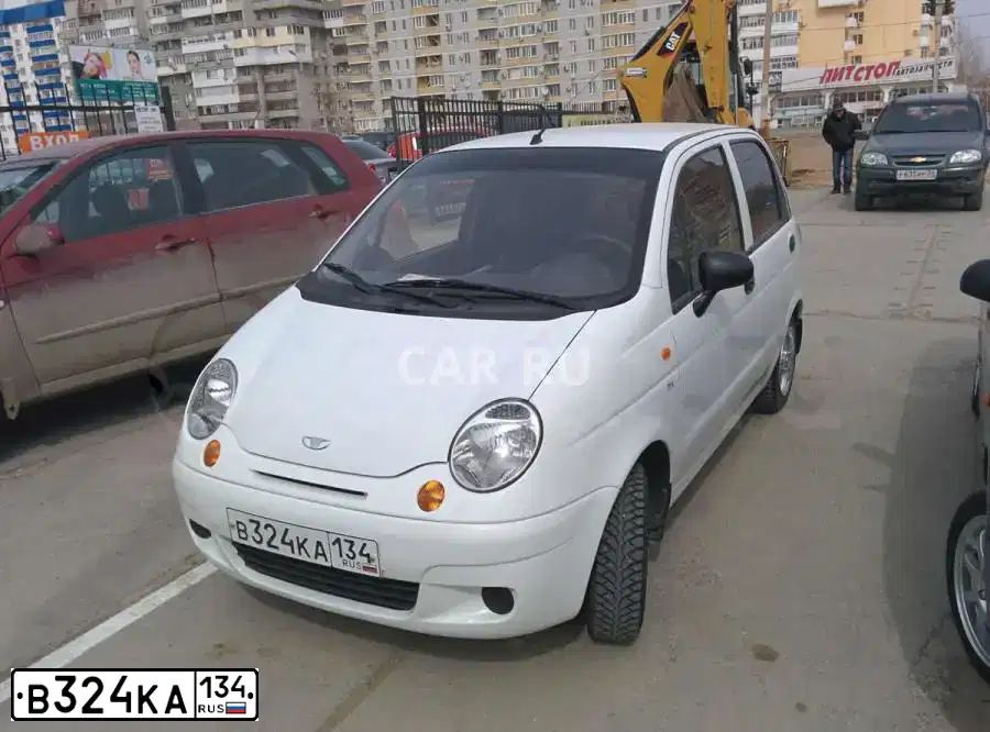 Фото автомобиля DAEWOO MATIZ, 2011 — госномер В324КА134. Цвет: БЕЛЫЙ