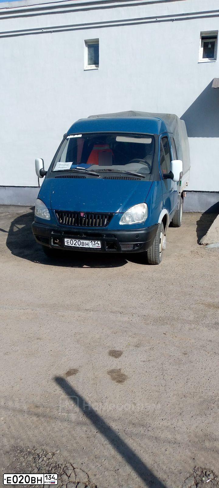 Фото автомобиля GAZ 3302 EL, 2009 — госномер Р290ОУ34. Цвет: ТЕМНО СИНИЙ