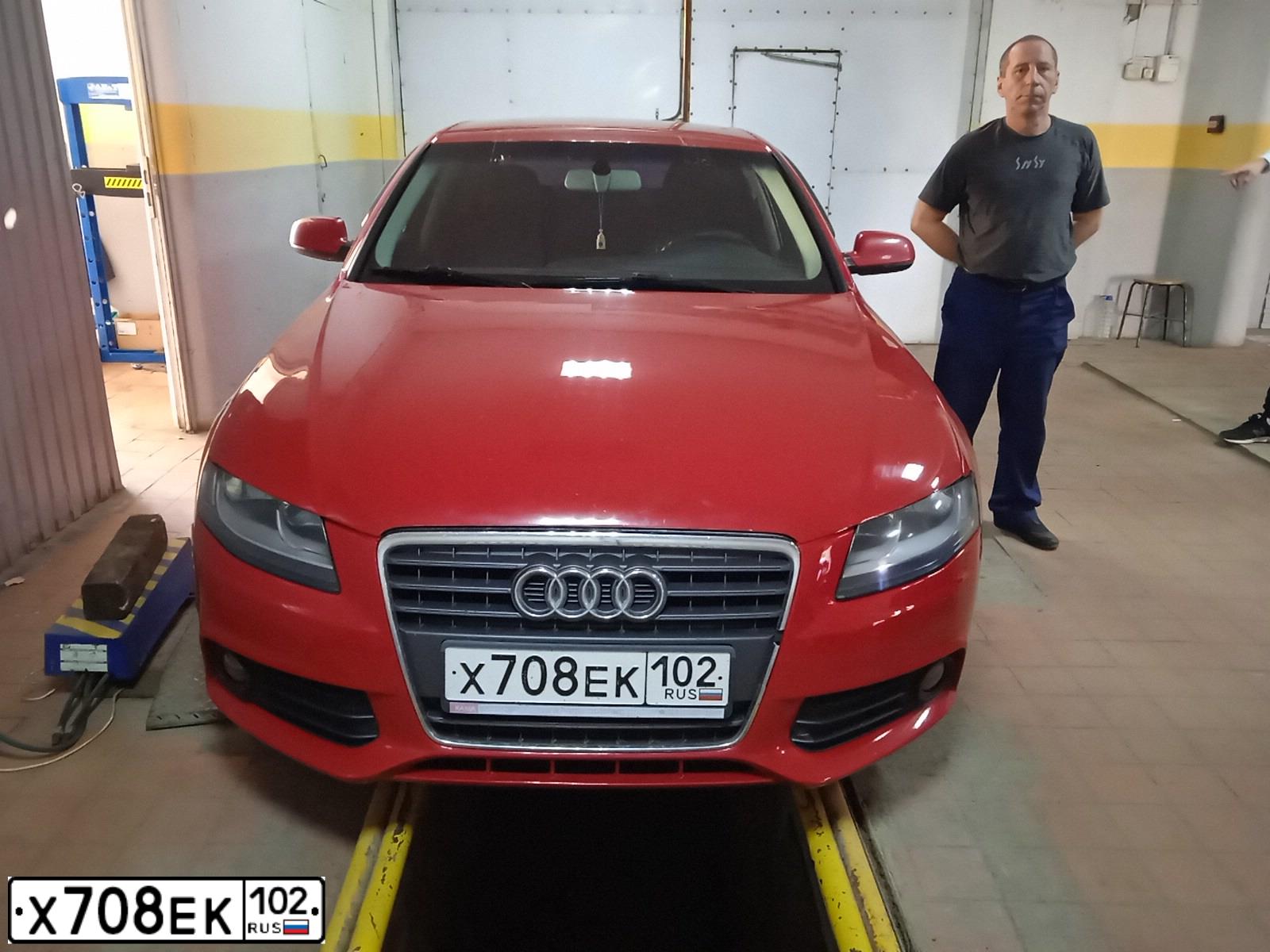Фото автомобиля AUDI A4, 2011 — госномер М554УО716. Цвет: Красный