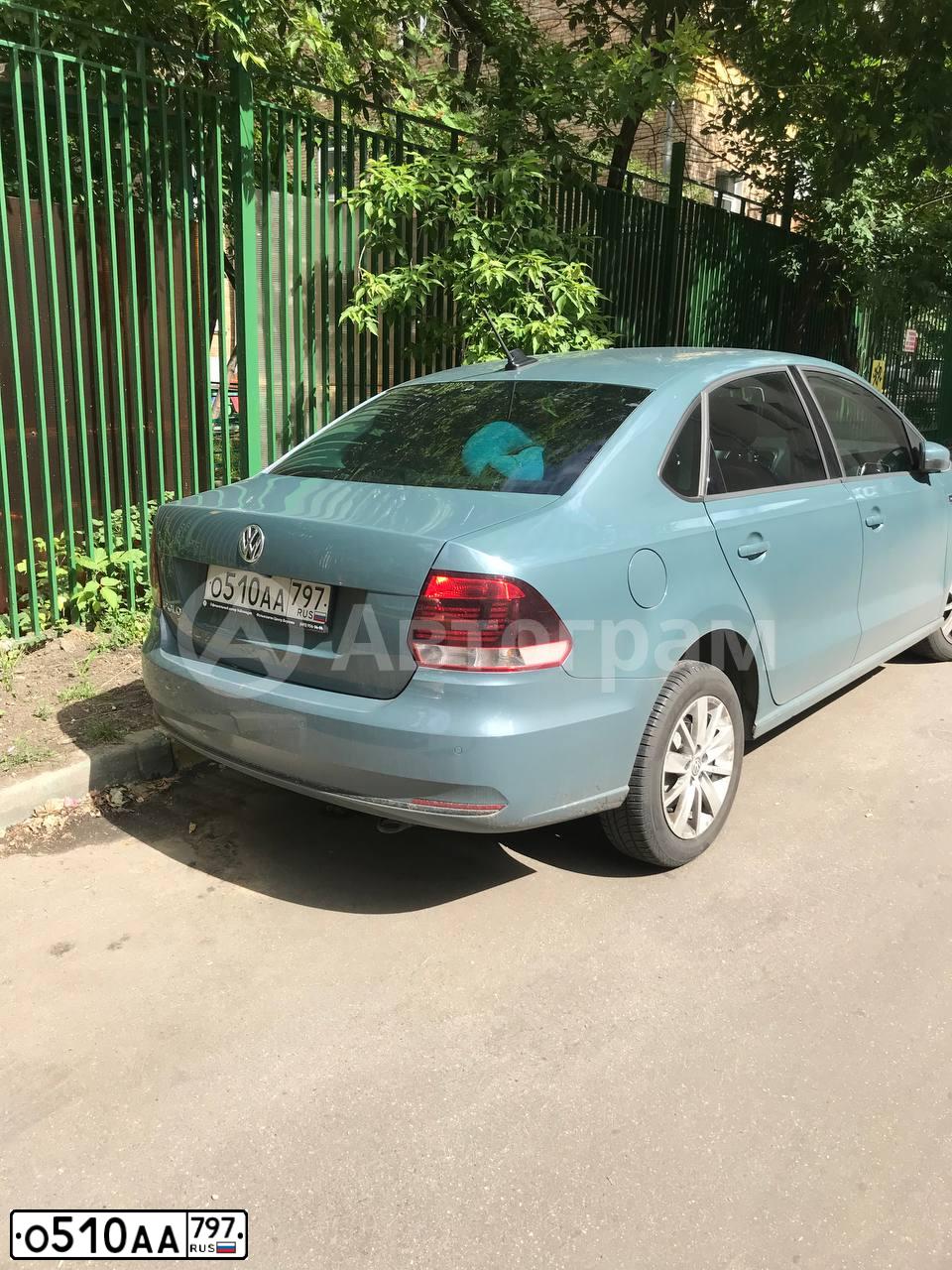 Фото автомобиля VOLKSWAGEN POLO, 2020 — госномер О510АА797. Цвет: синий