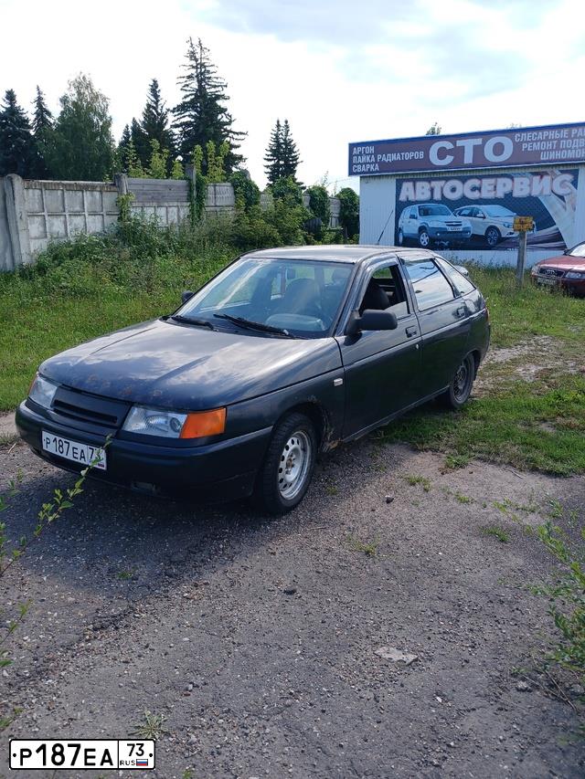 Фото автомобиля LADA 2112, 2005 — госномер Х355НА73. Цвет: ГРАФИТОВЫЙ МЕТАЛЛИК