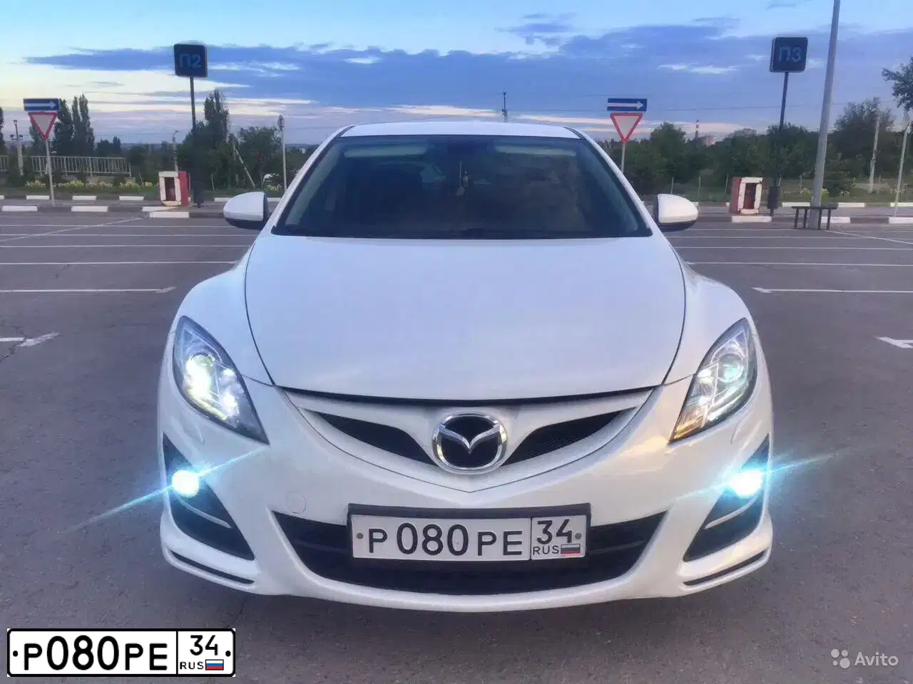Фото автомобиля MAZDA 6, 2012 — госномер Р080РЕ34. Цвет: БЕЛЫЙ