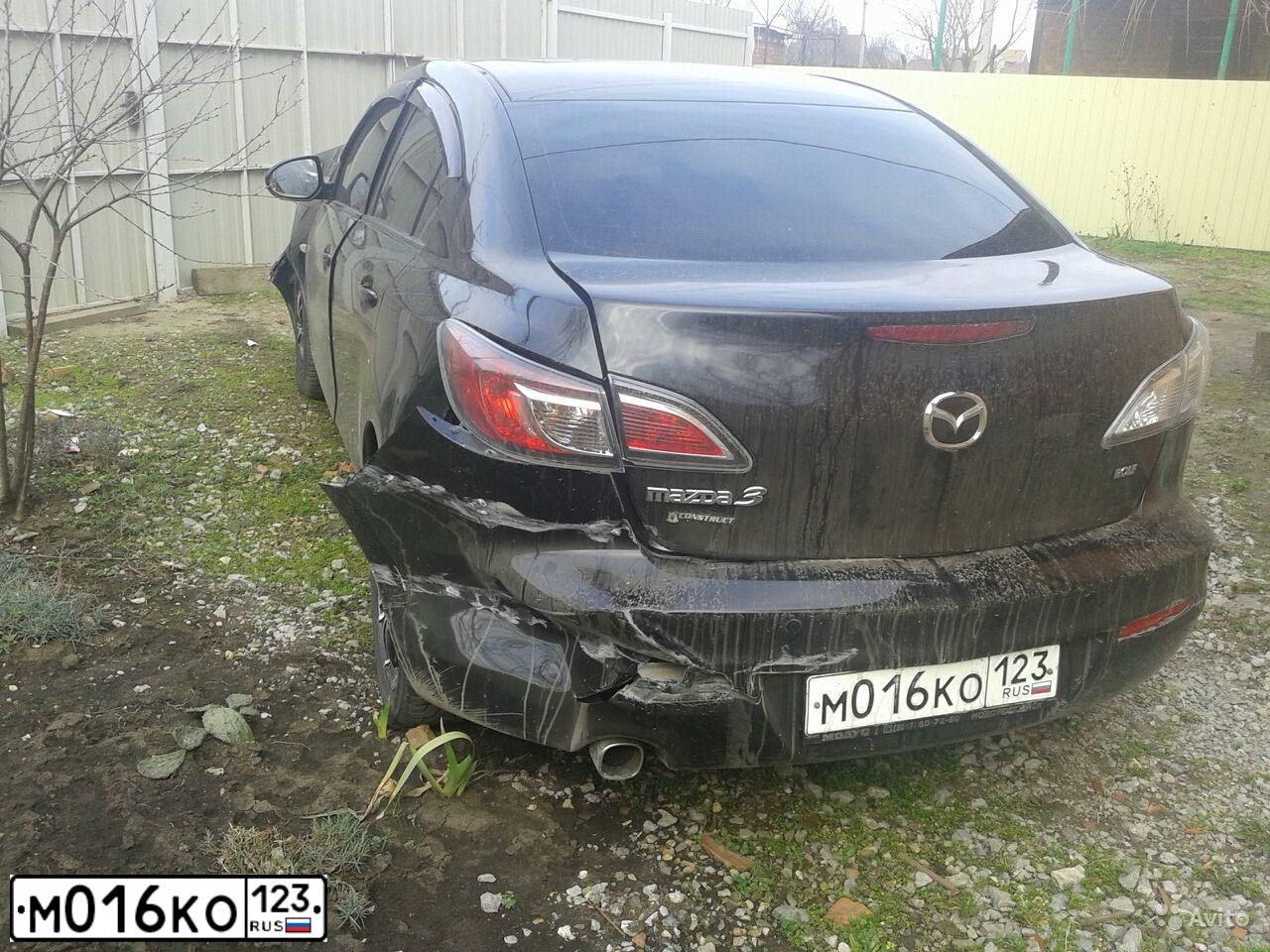 Фото автомобиля MAZDA 3, 2012 — госномер М016КО123. Цвет: ЧЕРНЫЙ