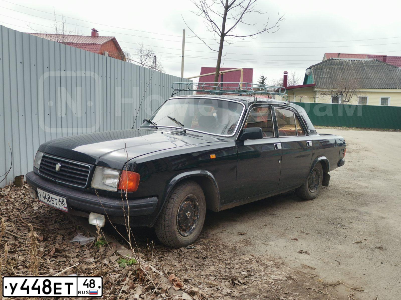 Фото автомобиля GAZ 3102 WOLGA, 1996 — госномер У448ЕТ48. Цвет: ЧЕРНЫЙ