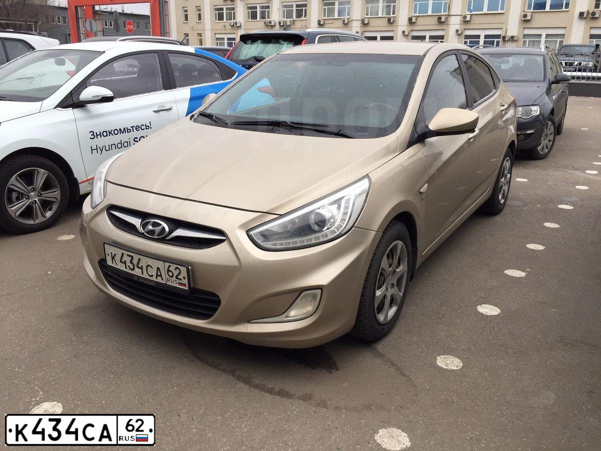 Фото автомобиля HYUNDAI SOLARIS, 2014 — госномер О608ОР76. Цвет: КОРИЧНЕВЫЙ