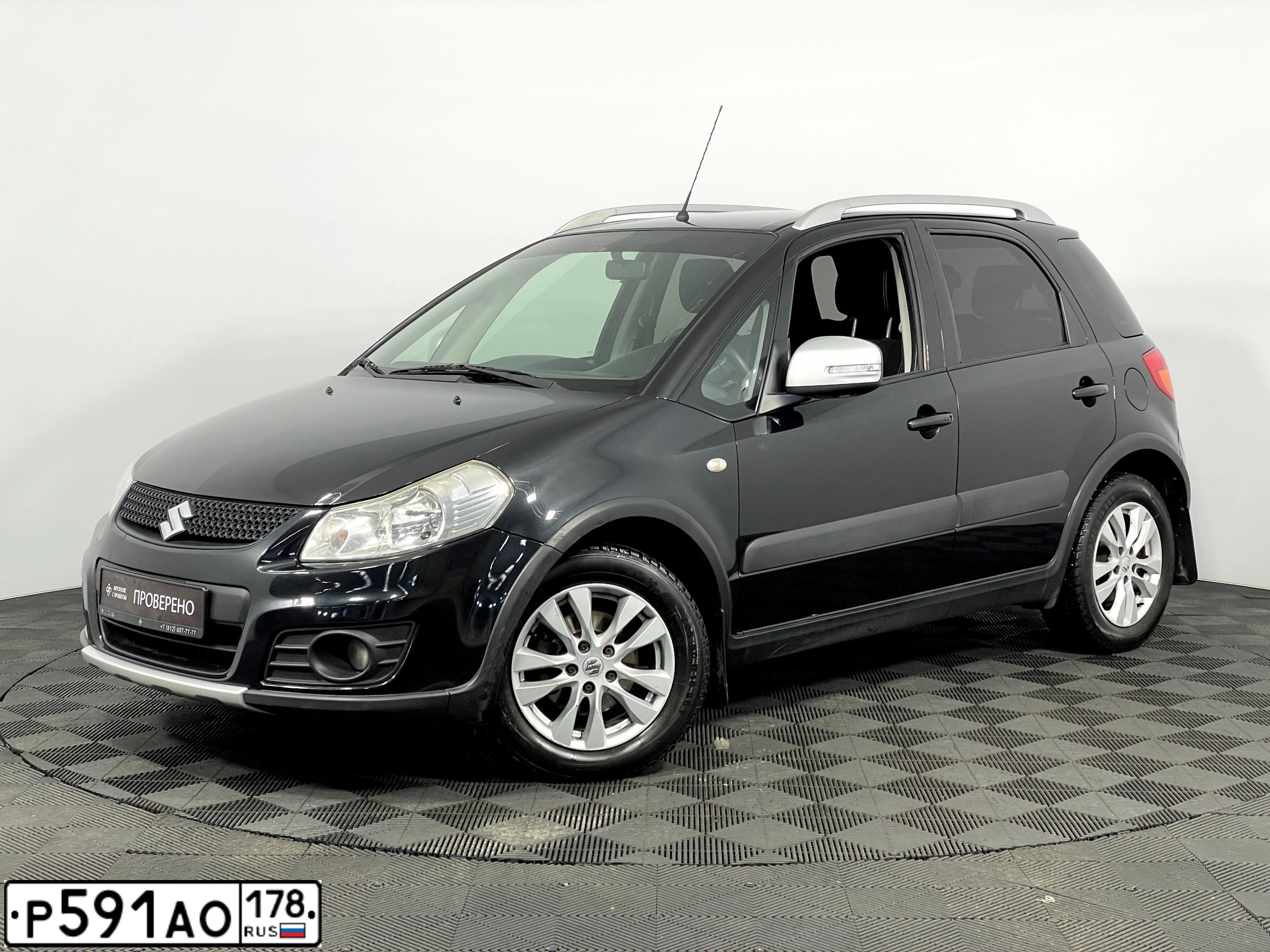 Фото автомобиля SUZUKI SX 4, 2013 — госномер Р591АО178. Цвет: ЧЕРНЫЙ