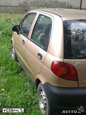 Фото автомобиля DAEWOO MATIZ, 2002 — госномер Р038РМ76. Цвет: БЕЖЕВЫЙ