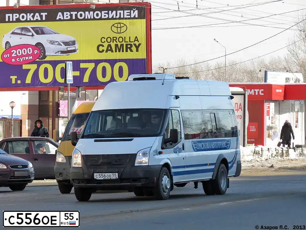 Фото автомобиля FORD TRANSIT, 2012 — госномер С556ОЕ55. Цвет: БЕЛЫЙ