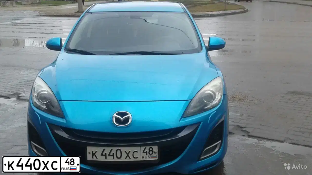 Фото автомобиля MAZDA 3, 2009 — госномер В399АУ136. Цвет: ГОЛУБОЙ