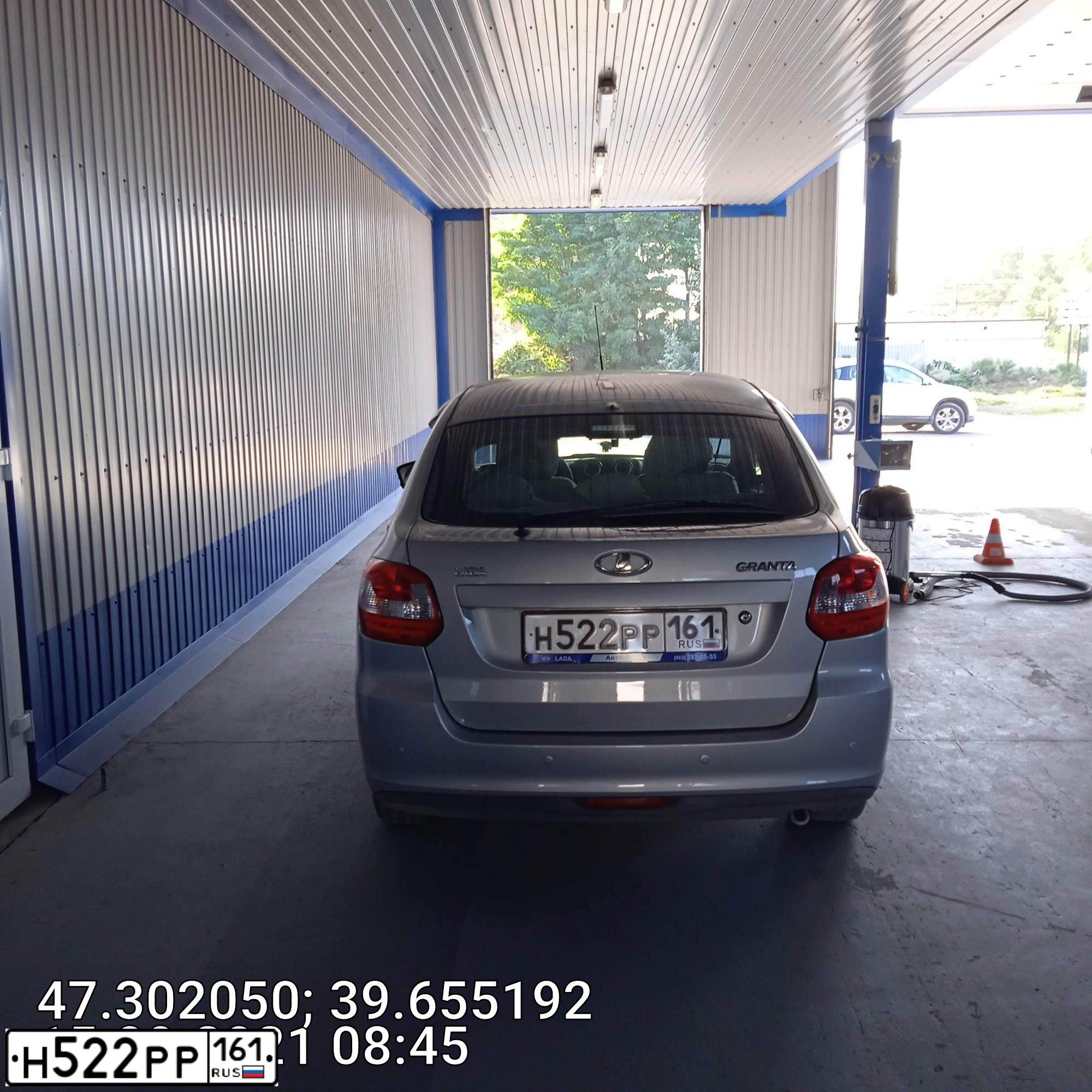 Фото автомобиля LADA 2191 GRANTA, 2014 — госномер К307КТ164. Цвет: Серебристый