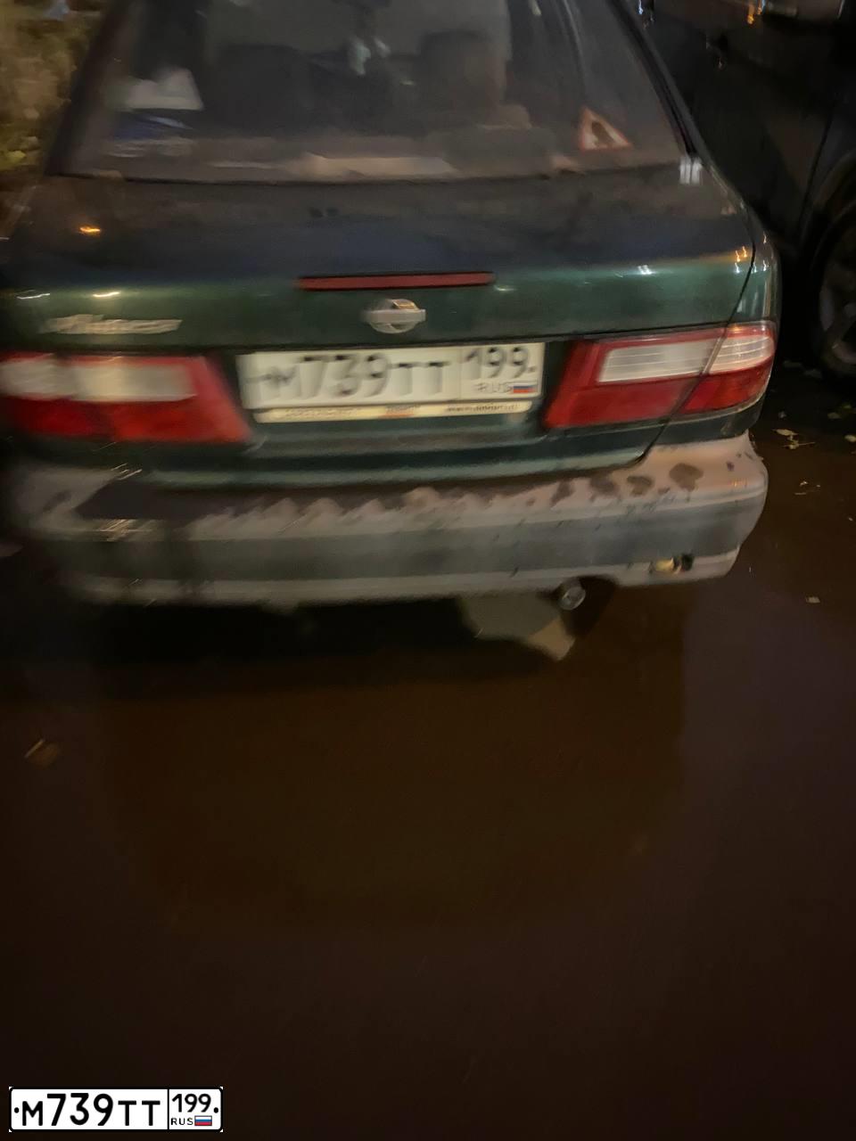 Фото автомобиля NISSAN ALMERA, 1998 — госномер М739ТТ199. Цвет: ЗЕЛЕНЫЙ