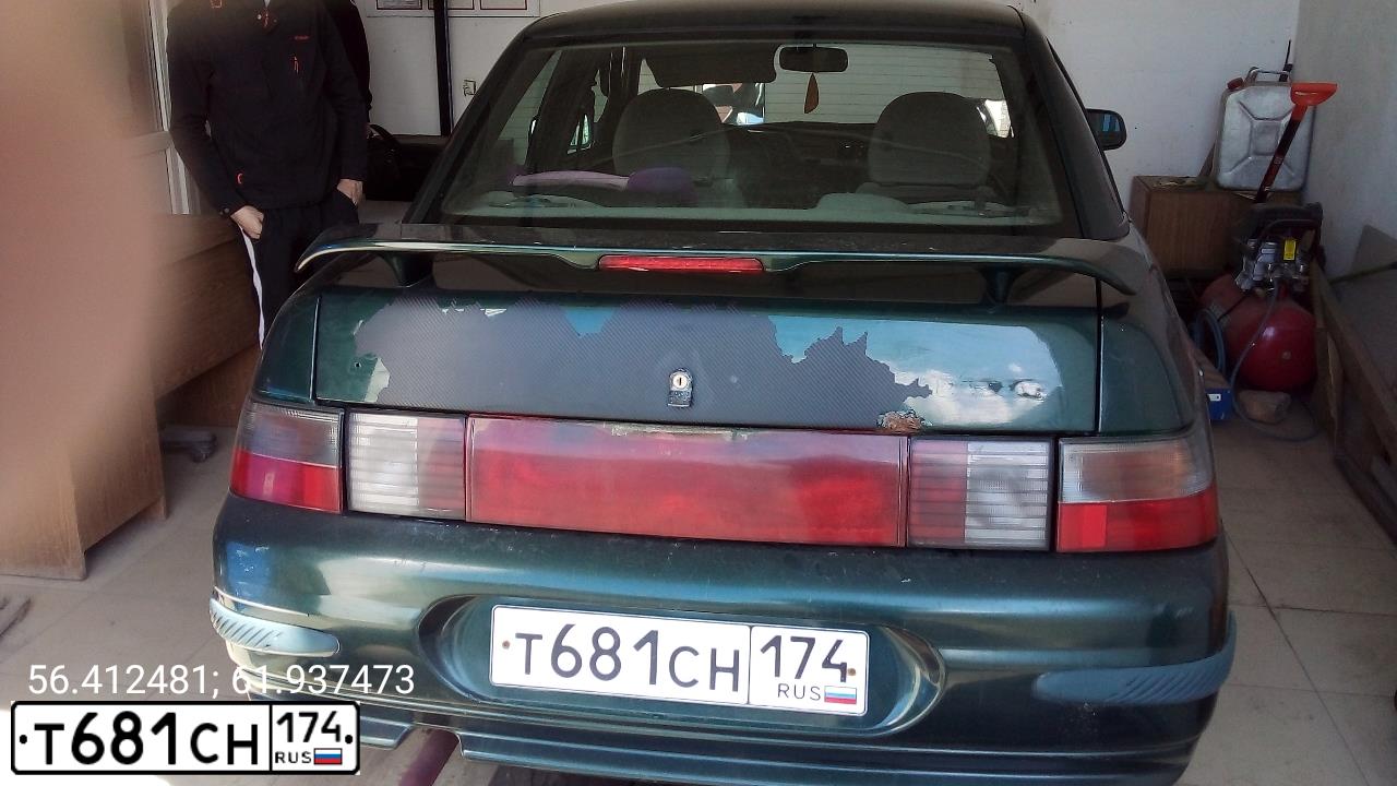 Фото автомобиля LADA 2110, 2004 — госномер О707АТ774. Цвет: Темно-зеленый