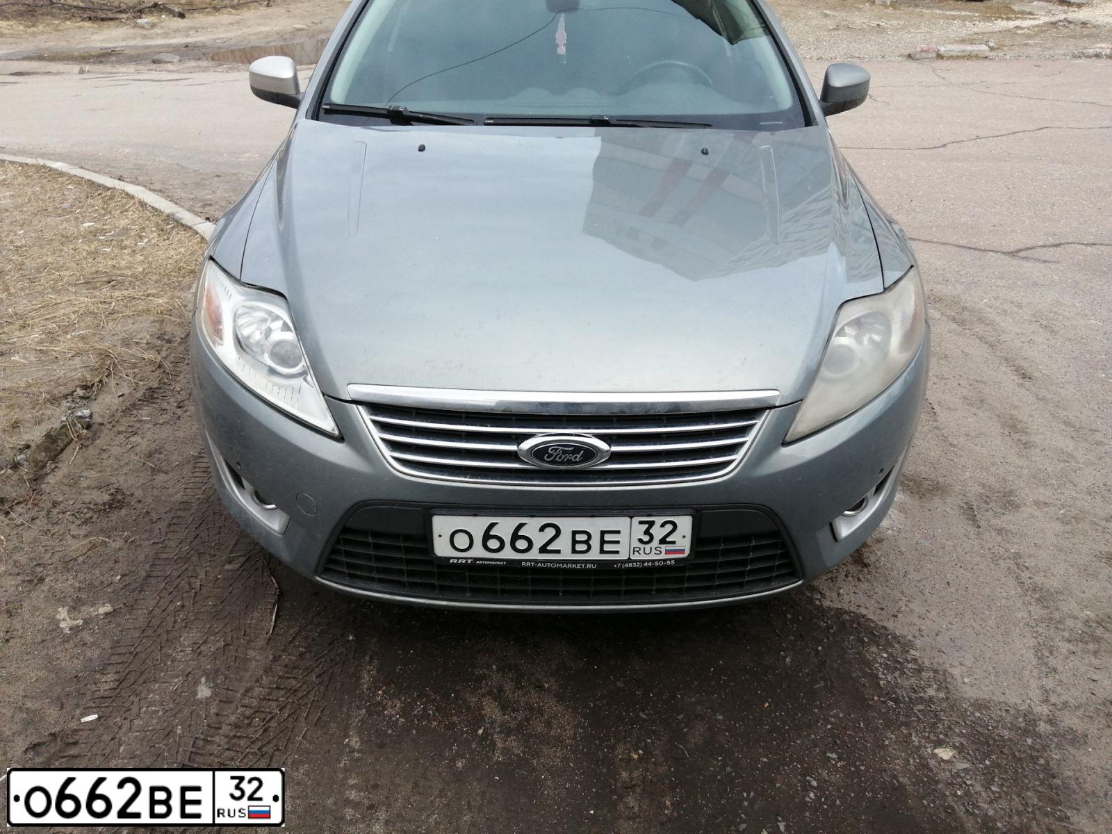 Фото автомобиля FORD MONDEO, 2008 — госномер О662ВЕ32. Цвет: СЕРЫЙ