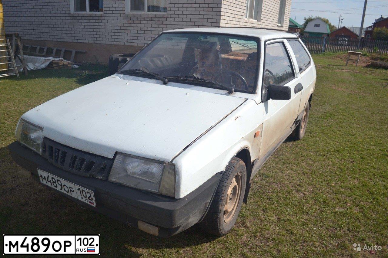 Фото автомобиля VAZ 2108 SAMARA, 1990 — госномер М489ОР102. Цвет: Белый