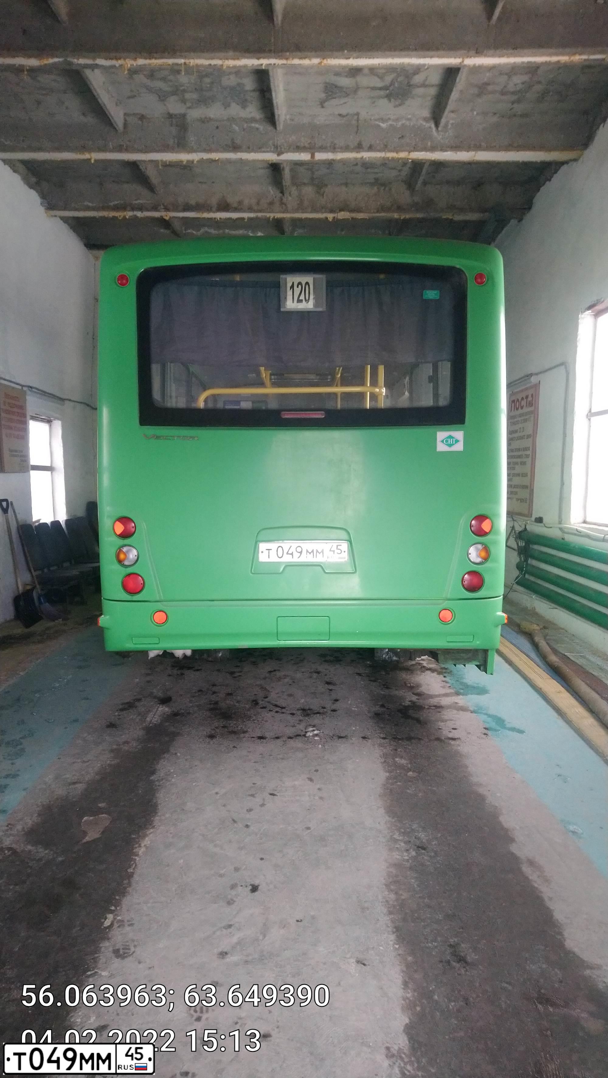 Фото автомобиля PAZ 3203, 2019 — госномер Т049ММ45. Цвет: ЗЕЛЕНЫЙ