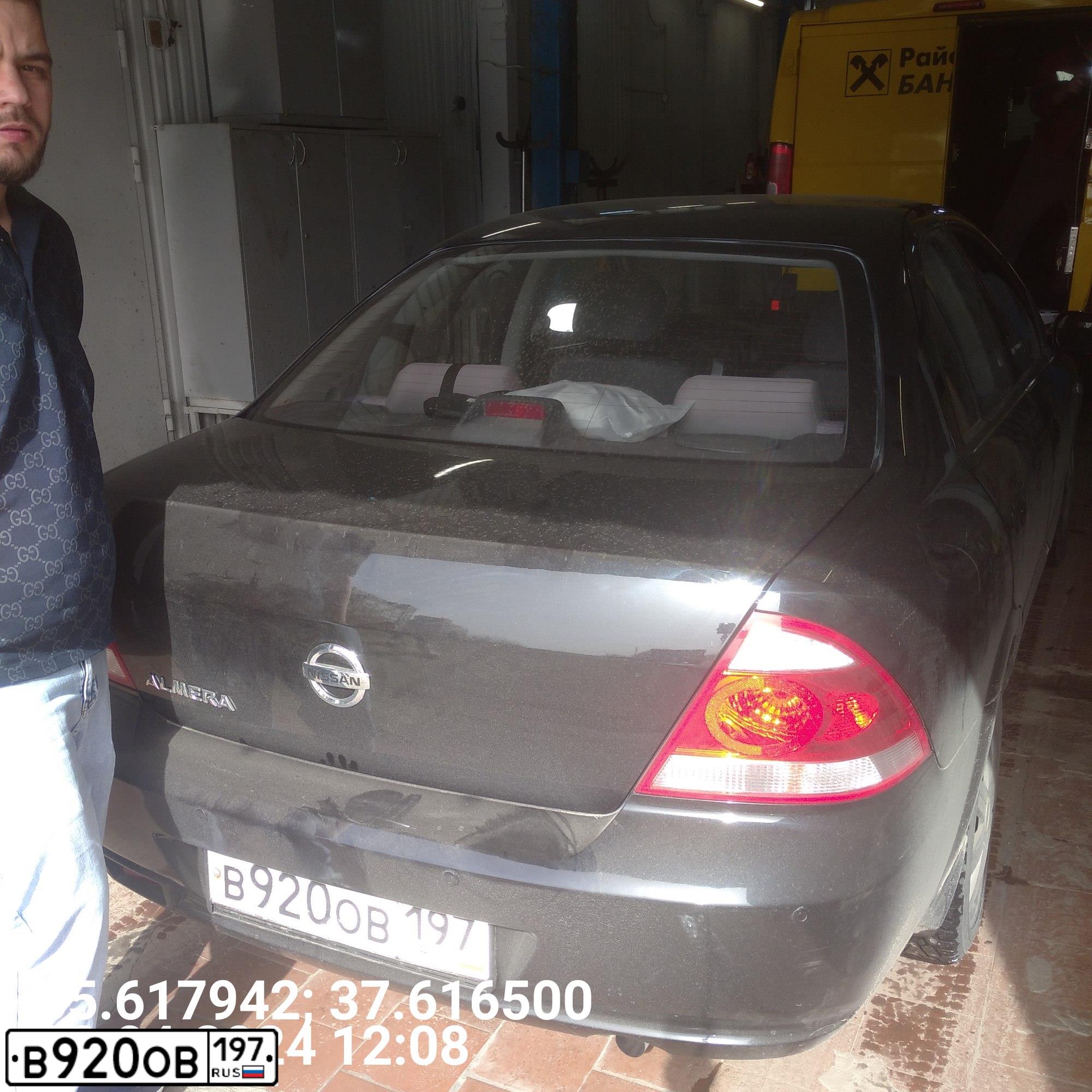 Фото автомобиля NISSAN ALMERA, 2011 — госномер А168ТР797. Цвет: ЧЕРНЫЙ