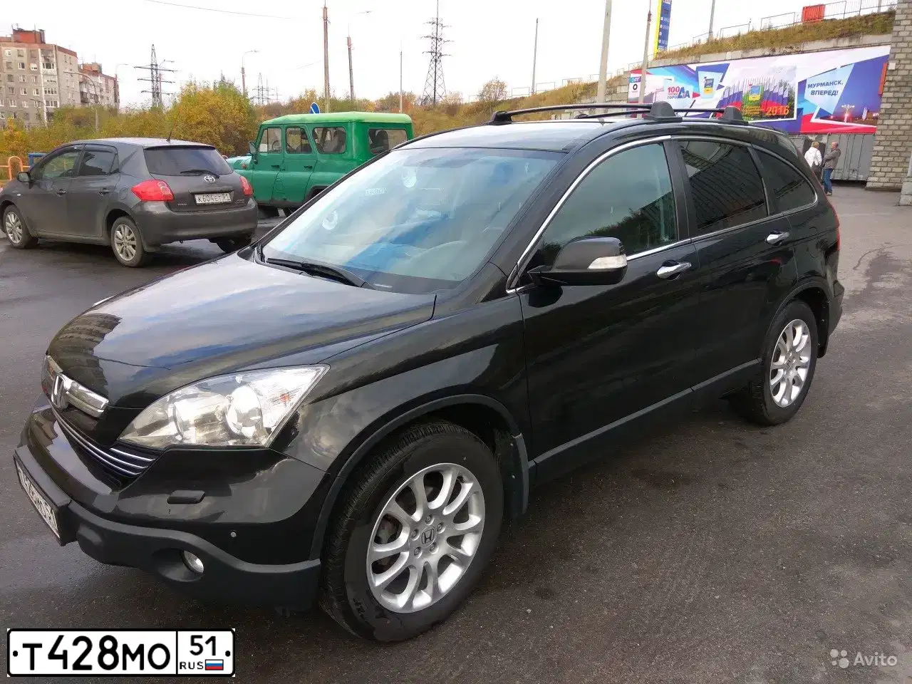 Фото автомобиля HONDA CR-V, 2008 — госномер Т428МО51. Цвет: ЧЕРНЫЙ