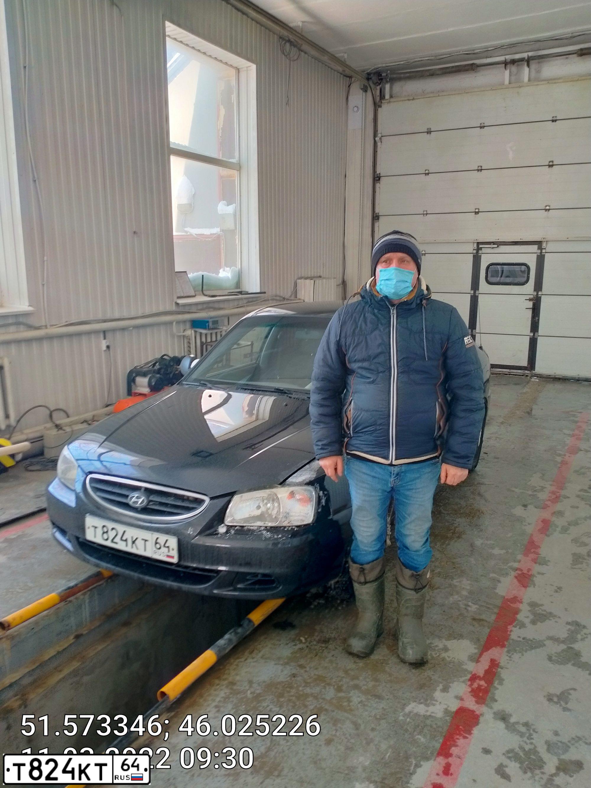 Фото автомобиля TAGAZ ACCENT, 2007 — госномер Т824КТ64. Цвет: ЧЕРНЫЙ