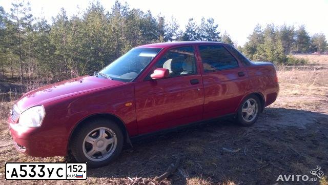 Фото автомобиля LADA 2170 PRIORA, 2007 — госномер А533УС152. Цвет: ЗОЛОТИСТО-КРАСНЫЙ