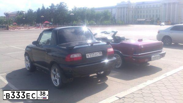 Фото автомобиля SUZUKI /GRAND/ VITARA, 1996 — госномер В333ЕС38. Цвет: ЧЕРНЫЙ