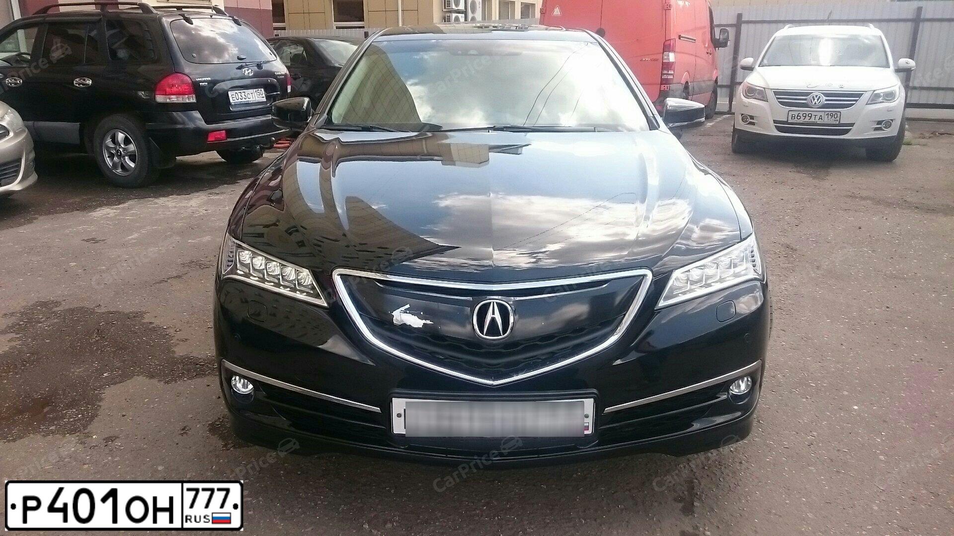 Фото автомобиля ACURA TLX, 2014 — госномер Р401ОН777. Цвет: ЧЕРНЫЙ