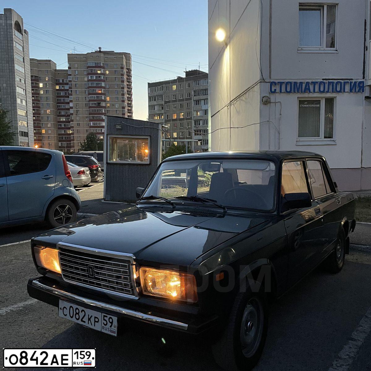 Фото автомобиля LADA 2107, 2006 — госномер О842АЕ159. Цвет: Темно-зеленый