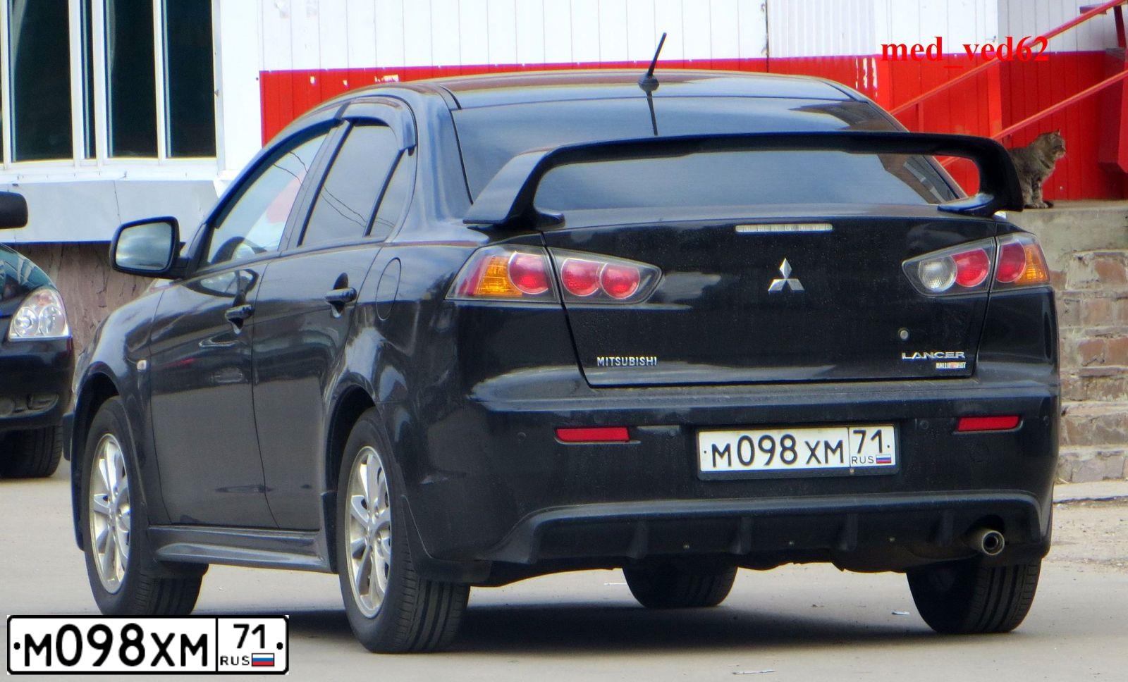 Фото автомобиля MITSUBISHI LANCER, 2012 — госномер Р637ВХ46. Цвет: ЧЕРНЫЙ